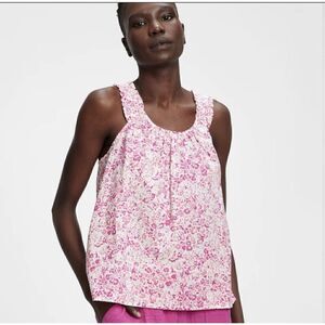 Gap 2022 Smocked-Strap Floral Top XL